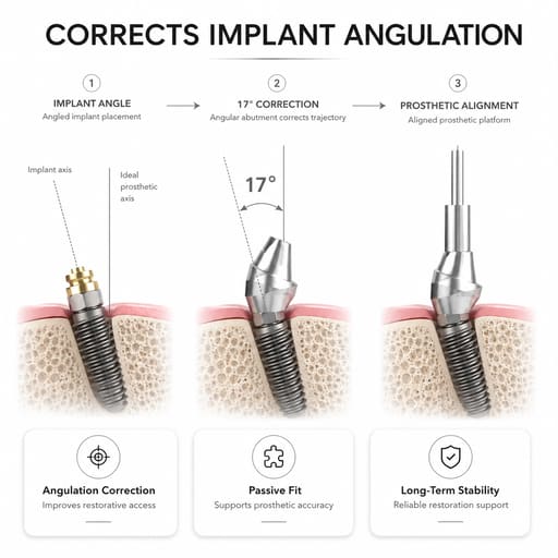 Dentaltech Multi Unit 17° Angular Abutments - Straumann NC Implant Compatible