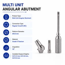Dentaltech Multi Unit 30° Angular Abutment - Straumann RC Implant Compatible - 4