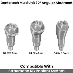 Dentaltech Multi Unit 30° Angular Abutment - Straumann RC Implant Compatible - 2