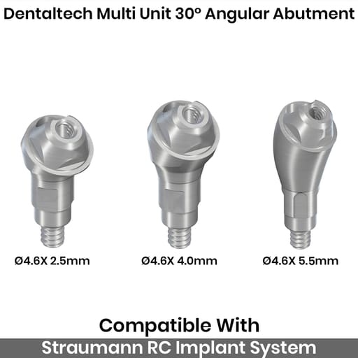 Dentaltech Multi Unit 30° Angular Abutment - Straumann RC Implant Compatible