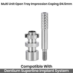 Dentaltech Multi Unit Open Tray Impression Coping ∅4.5mm - Dentium Superline Implant Compatible - 2