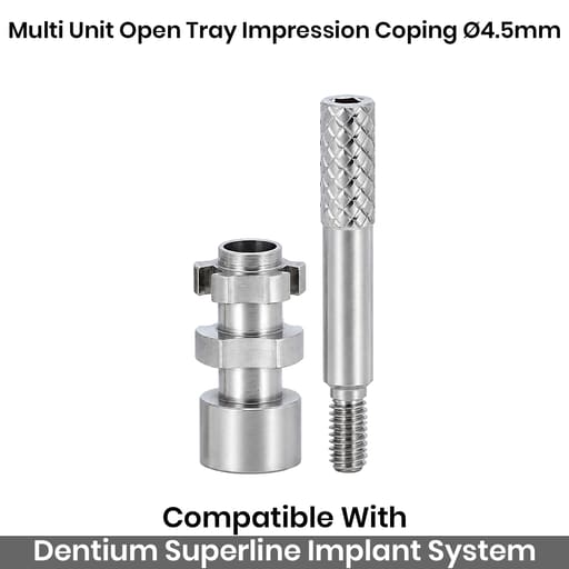 Dentaltech Multi Unit Open Tray Impression Coping ∅4.5mm - Dentium Superline Implant Compatible
