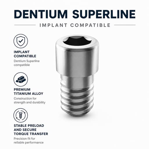 Dentaltech Multi Unit Screw ∅4.5mm - Dentium Superline Implant Compatible (Pack of 1)