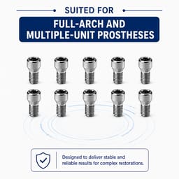 Dentaltech Multi Unit Screw - ICX Implant Compatible (Pack of 10) - 3