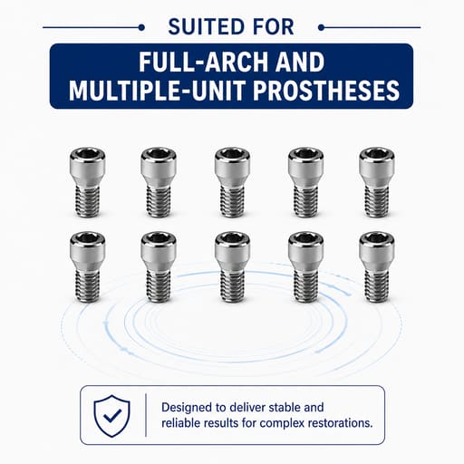 Dentaltech Multi Unit Screw - ICX Implant Compatible (Pack of 10)
