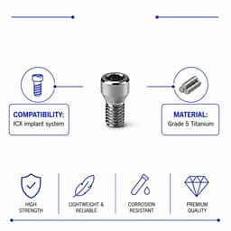 Dentaltech Multi Unit Screw - ICX Implant Compatible (Pack of 10) - 4