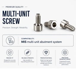 Dentaltech Multi Unit Screw - MIS Implant Compatible (Pack of 10) - 3