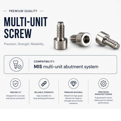 Dentaltech Multi Unit Screw - MIS Implant Compatible (Pack of 10)