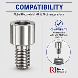 Dentaltech Multi Unit Screw - Nobel Implant Compatible (Pack of 10) - 2