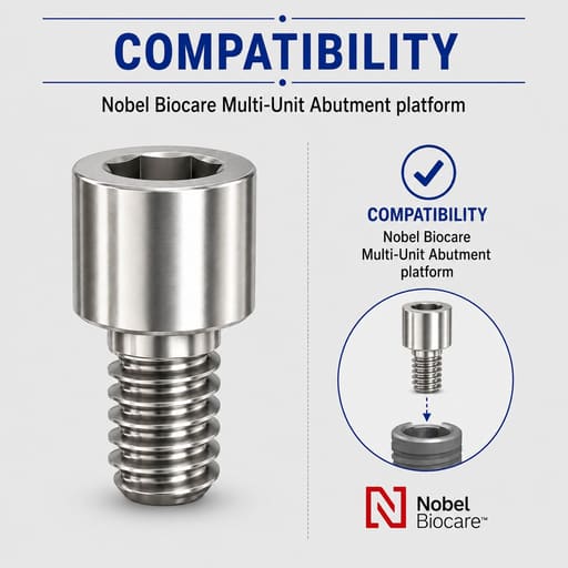 Dentaltech Multi Unit Screw - Nobel Implant Compatible (Pack of 10)