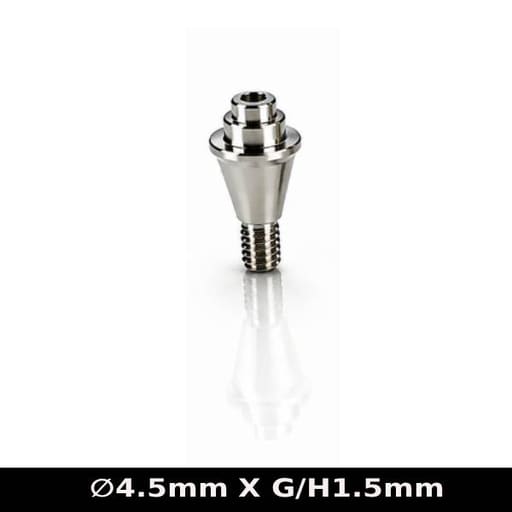 Dentaltech Multi Unit Straight Abutment ∅4.5mm X G/H1.5mm - Nobel Biocare RP Implant Compatible