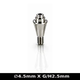 Dentaltech Multi Unit Straight Abutment ∅4.5mm X G/H2.5mm - Nobel Biocare RP Implant Compatible