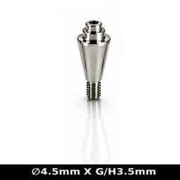 Dentaltech Multi Unit Straight Abutment ∅4.5mm X G/H3.5mm - Nobel Biocare RP Implant Compatible