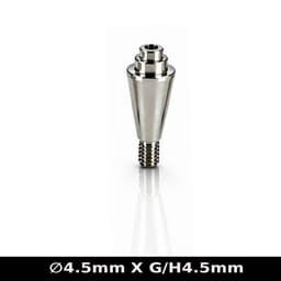 Dentaltech Multi Unit Straight Abutment ?4.5mm X G/H4.5mm - Nobel Biocare RP Implant Compatible