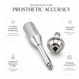 Dentaltech Multi Unit Straight Abutment Ø4.6mm X G/H1.5mm - Straumann RC Implant Compatible - 3