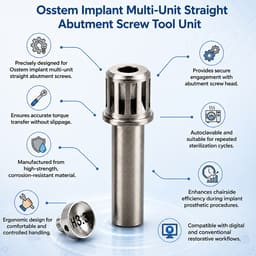 Dentaltech Multi Unit Straight Abutment Driver - Osstem Compatible - 5