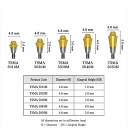 Dentaltech Multi Unit Straight Abutments Mini - Osstem | Dentium | DIO | Cowellmedi | Neobiotech | Dentis Compatible - 2