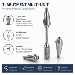 Dentaltech Multi Unit Straight Abutments - Nobel Biocare RP Implant Compatible - 6