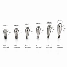 Dentaltech Multi Unit Straight Abutments - Nobel Biocare RP Implant Compatible - 2