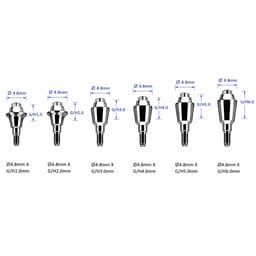 Dentaltech Multi Unit Straight Abutments RS - Adin | Noris | MIS | AB Dental Compatible - 5