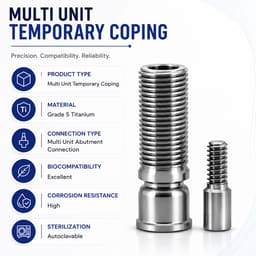 Dentaltech Multi Unit Temporary Coping ∅4.5mm - Dentium Superline Implant Compatible - 3