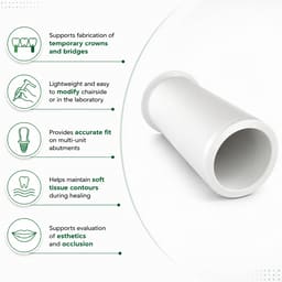 Dentaltech Multi Unit Temporary Coping Plastic ∅5.0mm - Osstem Implant Compatible (GSCTCS500TN) - 4