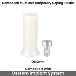 Dentaltech Multi Unit Temporary Coping Plastic ∅5.0mm - Osstem Implant Compatible (GSCTCS500TN) - 2