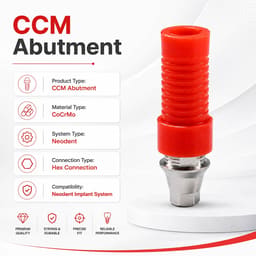 Dentaltech Neodent Compatible Hex CCM Castable Abutment - 5