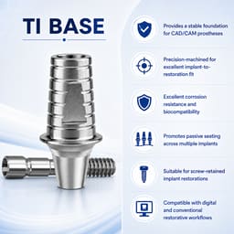 Dentaltech Neodent Compatible Ti Base - Non Hex - 6