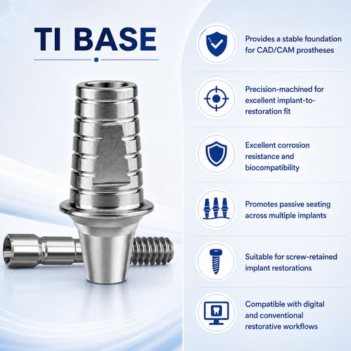 Dentaltech Neodent Compatible Ti Base - Non Hex