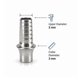 Dentaltech Nobel Compatible Ti Base - NP - Non Hex - 3