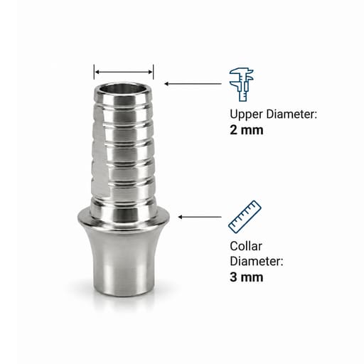 Dentaltech Nobel Compatible Ti Base - NP - Non Hex