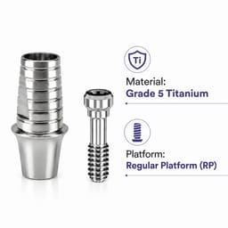 Dentaltech Nobel Compatible Ti Base - RP - Non Hex - 2