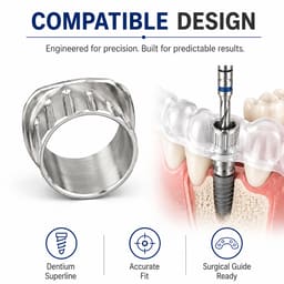 Dentaltech OneGuide Metal Sleeve ∅4.9mm - Dentium Superline Implant Compatible (Pack of 10) - 3
