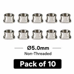 Dentaltech OneGuide Metal Sleeve ∅5.0mm Non-Threaded - Osstem Implant Compatible (Pack of 10)