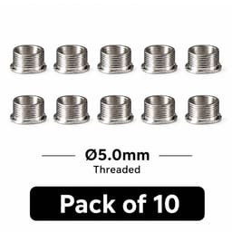 Dentaltech OneGuide Metal Sleeve ∅5.0mm Threaded - Osstem Implant Compatible (Pack of 10)