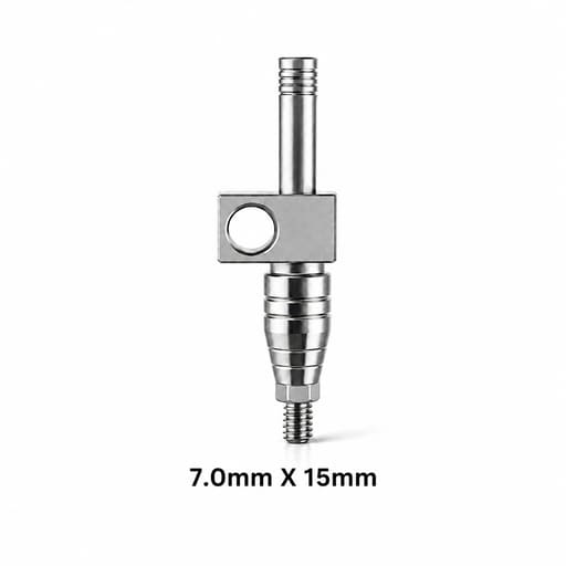 Dentaltech Open Tray Impression Coping Regular ?7.0mm X 15mm - Osstem | Dentium | DIO | Cowellmedi | Neobiotech | Dentis Implant Compatible