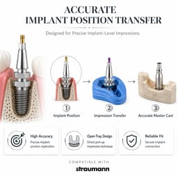 Dentaltech Open Tray Impression Copings - Straumann Implant Compatible - 5