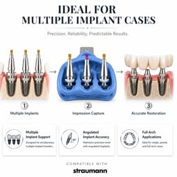 Dentaltech Open Tray Impression Copings - Straumann Implant Compatible - 6