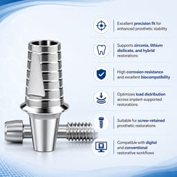 Dentaltech Osstem Compatible Ti Base - Mini-Non Hex - 6