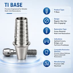 Dentaltech Osstem Compatible Ti Base - Regular-Non Hex - 6