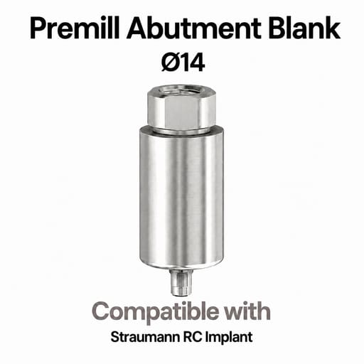 Dentaltech Premill Abutment Blank ∅14.0mm - Straumann RC Implant Compatible