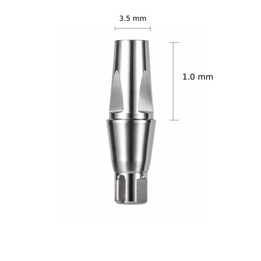 Dentaltech Straight Abutment ∅3.5mm X G/H1.0mm - Straumann NC Implant Compatible