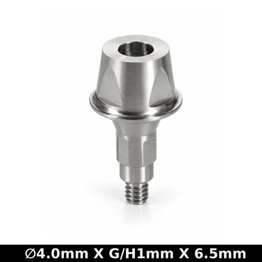 Dentaltech Straight Abutment ∅4.0mm X G/H1mm X 6.5mm - Straumann RC Implant Compatible (ITI-RC 022.4331)