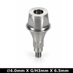 Dentaltech Straight Abutment ∅4.0mm X G/H3mm X 6.5mm - Straumann RC Implant Compatible (ITI-RC 022.4333)