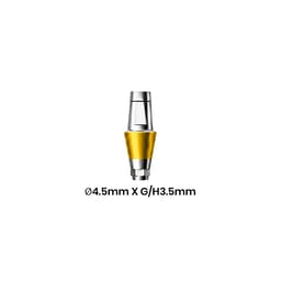 Dentaltech Straight Abutment ∅4.5mm X G/H3.5mm - Dentium Superline / Dio/ Megagen / Dentis/ CoWellMedi Implant Compatible