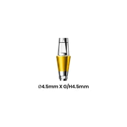 Dentaltech Straight Abutment ∅4.5mm X G/H4.5mm - Dentium Superline / Dio/ Megagen / Dentis/ CoWellMedi Implant Compatible
