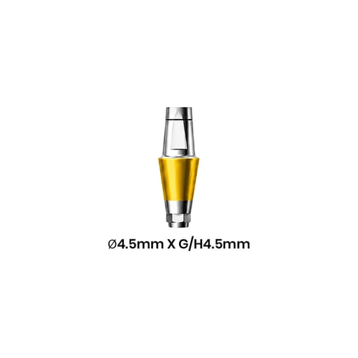 Dentaltech Straight Abutment ∅4.5mm X G/H4.5mm - Dentium Superline / Dio/ Megagen / Dentis/ CoWellMedi Implant Compatible