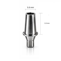 Dentaltech Straight Abutment ∅5.0mm X G/H1.0mm - Straumann NC Implant Compatible