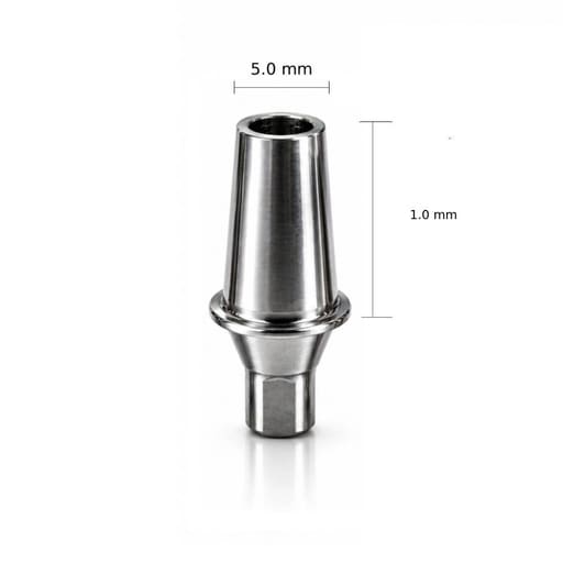 Dentaltech Straight Abutment ∅5.0mm X G/H1.0mm - Straumann NC Implant Compatible